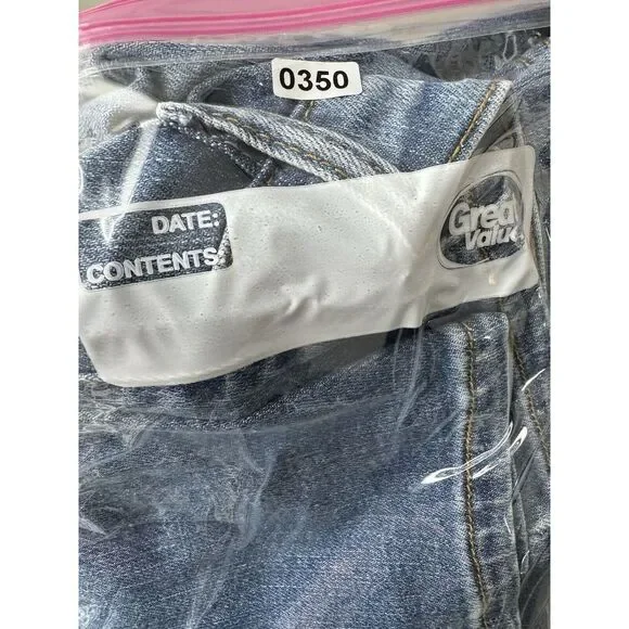 Judy Blue Lemon Patch Skinny Fit Jeans Womens Size 13/31 Blue Distressed Stretch - Picture 11 of 11